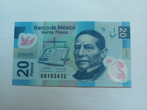 멕시코 20페소 폴리머지폐