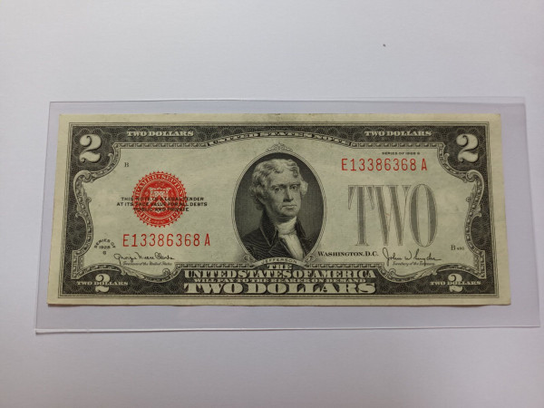 미국 series 1928G -- 최초의 행운의 2달러