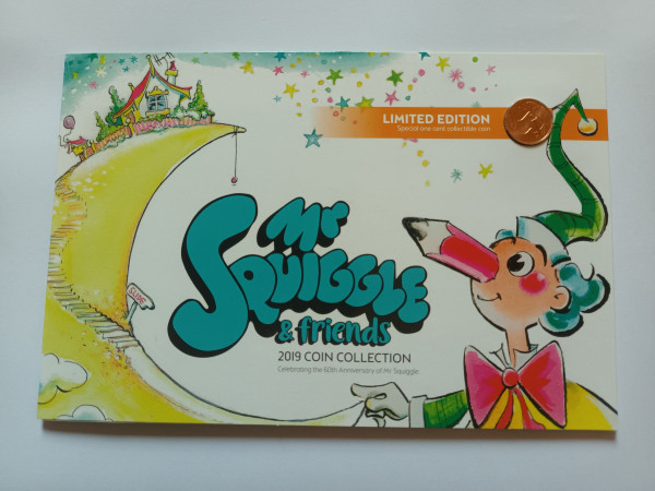 (한정판) 호주 Mr Squiggle 60th Anniversary - 7coin set
